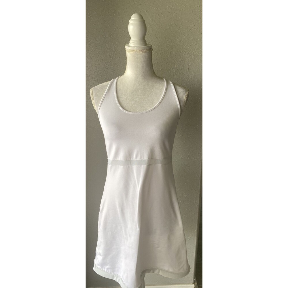 GapFit Pique Mesh Tennis Dress optic white Women's Size Medium